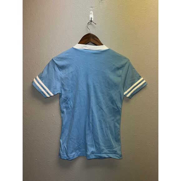 80s Women's Le Riche Blue White Shirt Top Blank VTG Women Medium - Picture 8 of 10